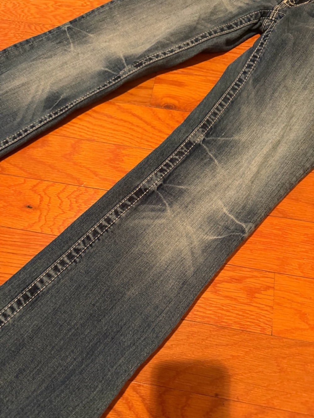 Miss Me Bootcut Jeans Medium Wash Size 30 Western Stitch Y2K Denim - Picture 3 of 12
